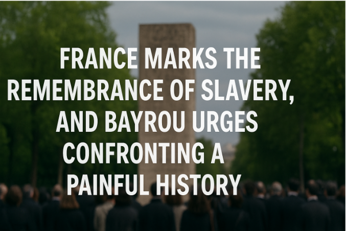 France Marks the Remembrance of Slavery, and Bayrou Urges Confronting a Painful History